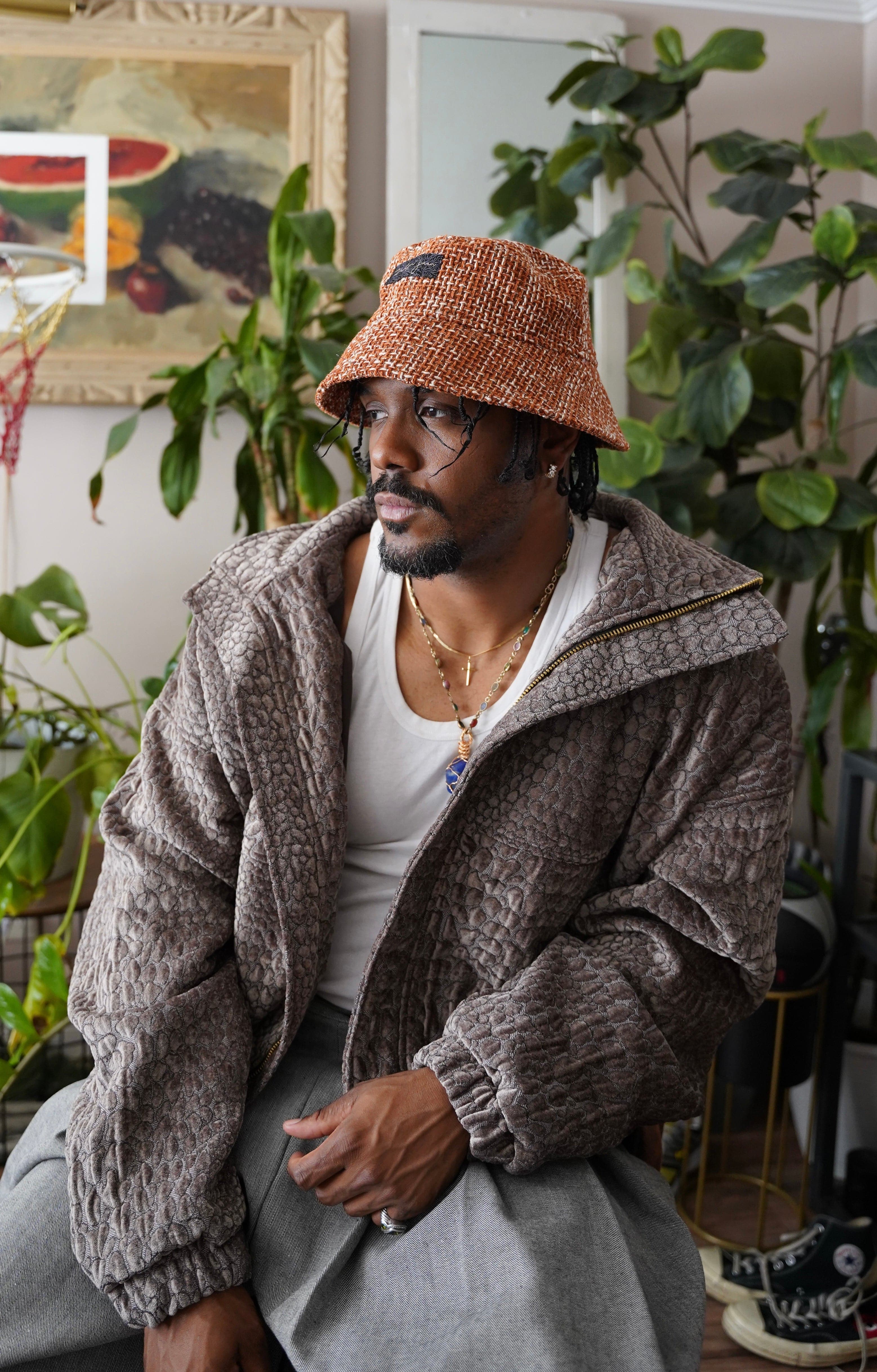 Zevelyn Jean Zoe Bucket Hat Zoe Bucket Hat Rust