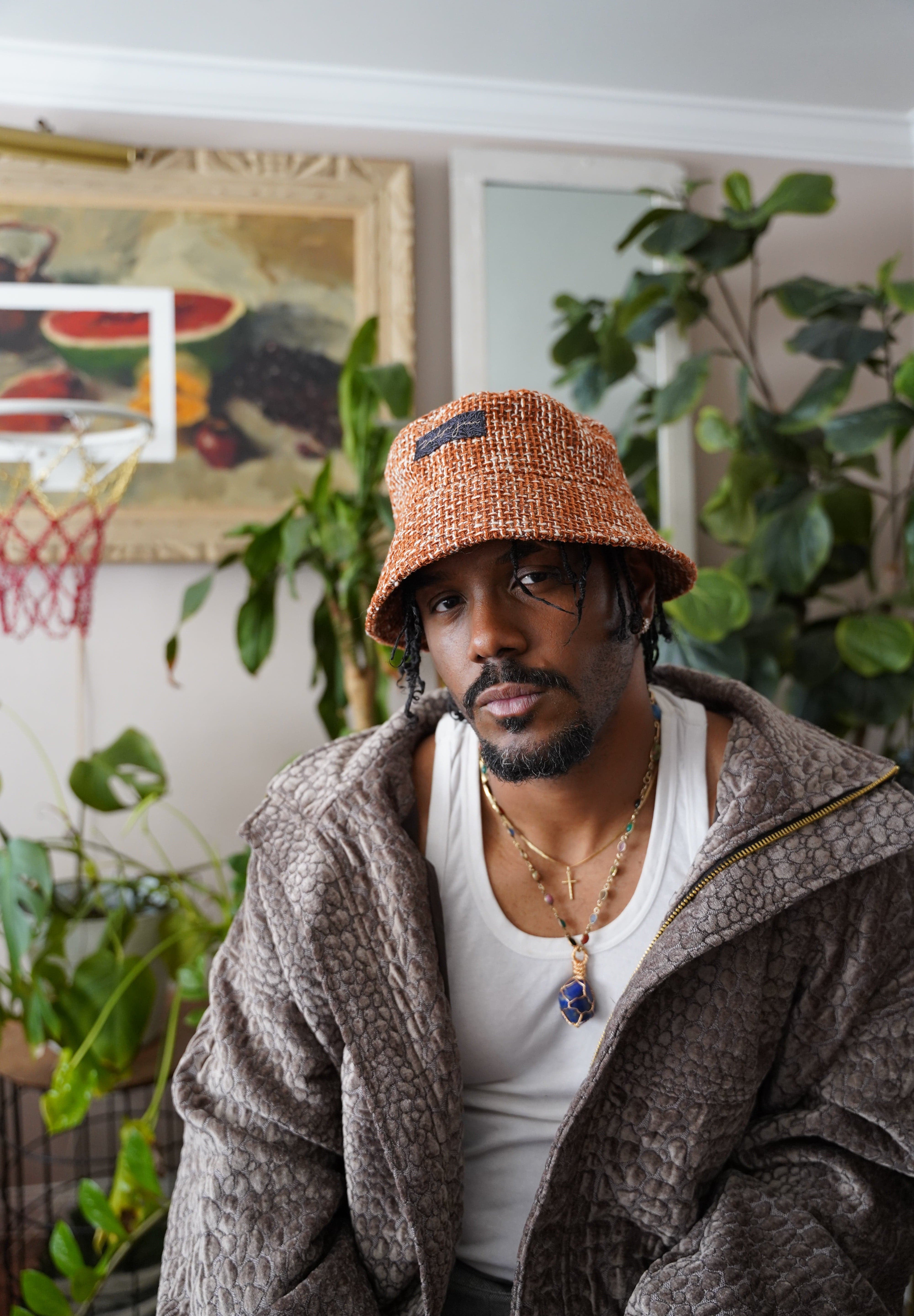 Zevelyn Jean Zoe Bucket Hat Zoe Bucket Hat Rust
