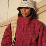 Zevelyn Jean Zoe Bucket Hat Zoe Bucket Hat White Linen