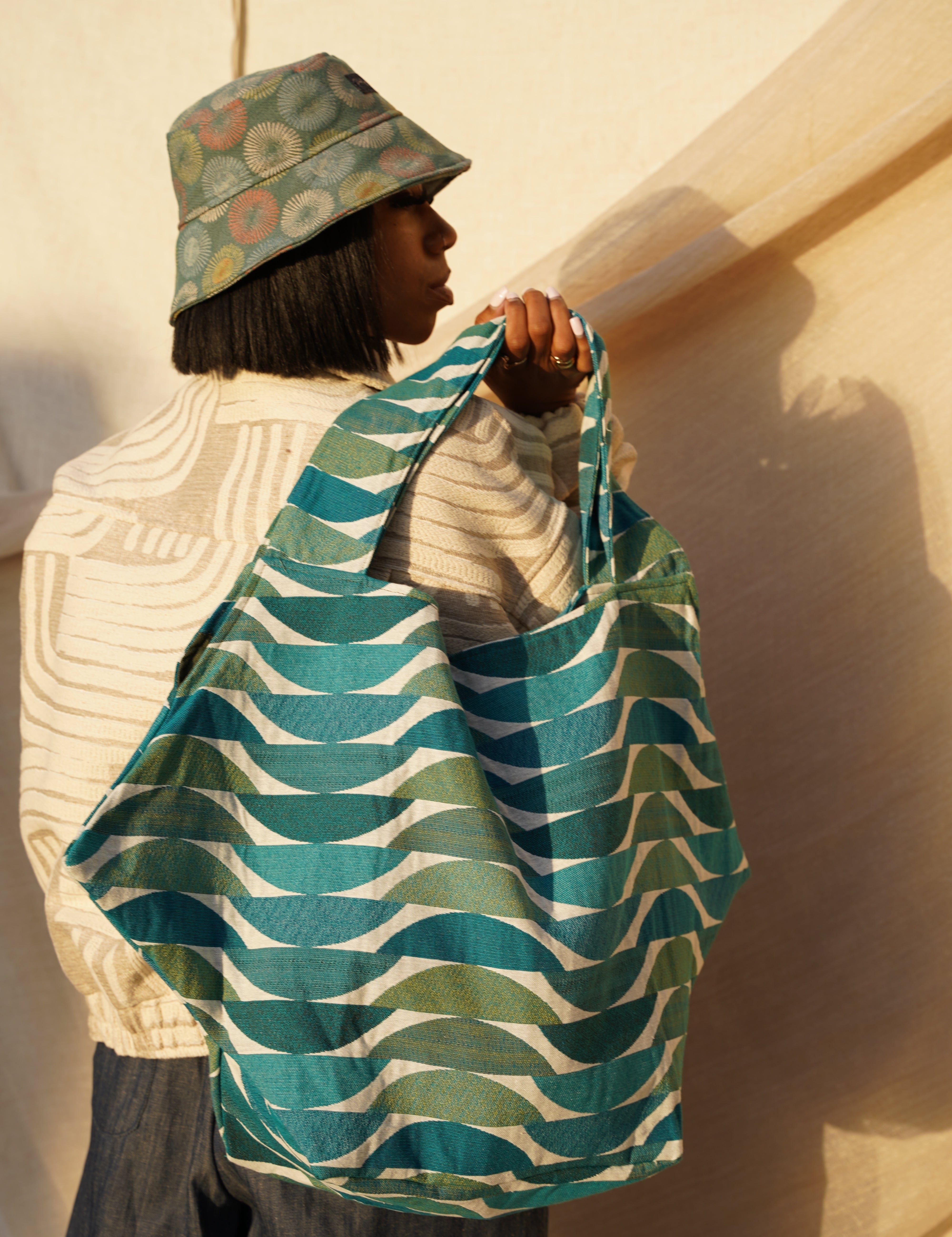Zevelyn Jean Zuree Tote Bag ZUREE Tote Bag Teal Blue Waters